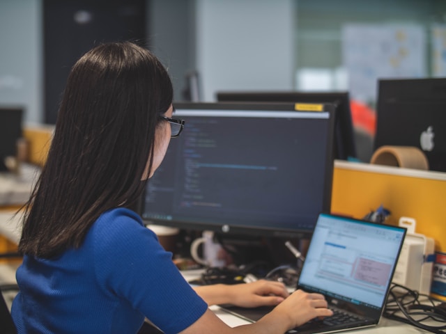 Office worker handling administrative tasks
